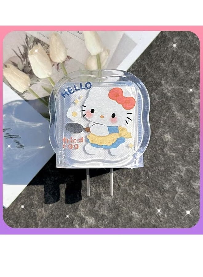 3D شاحن سريع حامي لسلسلة iPhone / 18W / 20W / iPhone 15 Pro كابل شحن سريع شاحن رئيس الغطاء الواقي كابل ملحق كابل البيانات الأكمام الواقية (كارتون HelloKitty) - Image 4