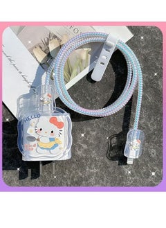 Generic 3D Fast Charger Protector For IPhone Series /18W / 20W / iPhone 15 Pro Fast Charging Cable Charger Head Protective Cover Cable Accessory Data Cable Protective Sleeve(Cartoon HelloKitty)  - Image 2