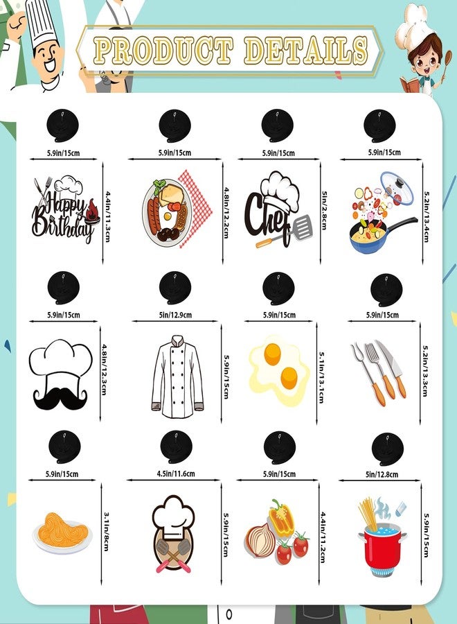MZ.ogm 24 Pcs Chef Hanging Swirls, Chef Birthday Party Decorations, MasterChef Cook Party Decorations for Cooker Kitchen - Image 2