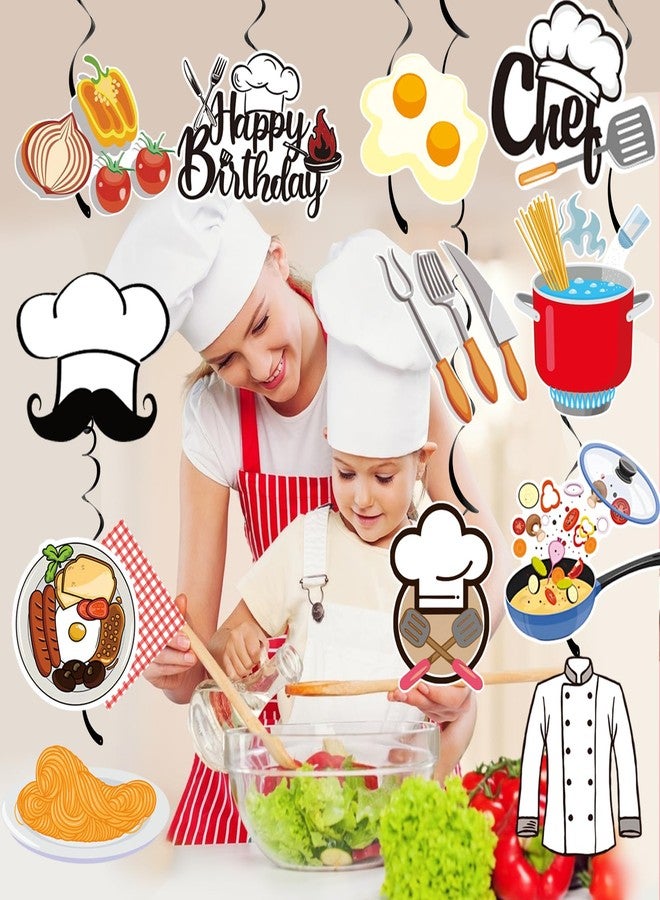 MZ.ogm 24 Pcs Chef Hanging Swirls, Chef Birthday Party Decorations, MasterChef Cook Party Decorations for Cooker Kitchen - Image 5