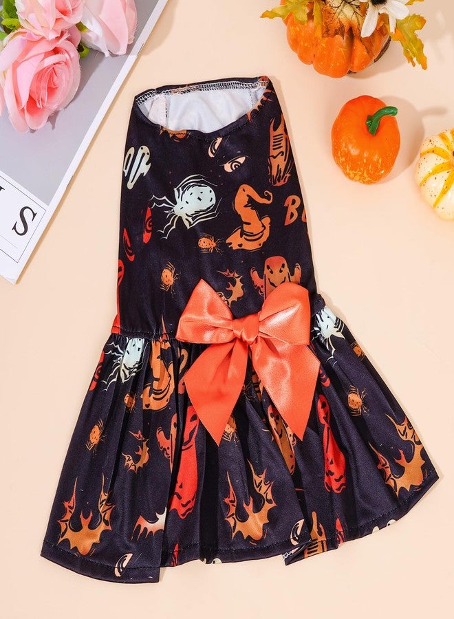 تونج كلاود زي تنكري خفيف الوزن على شكل عنكبوت وقرع من تونغ كلاود للهالوين، زي للكلاب، فستان جرو، فستان حفلة للكلاب، قطعة واحدة مع فيونكة، ملابس للقطط في العطلات - Image 2