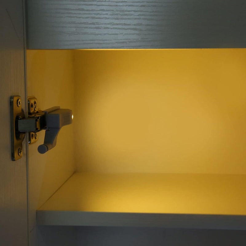 HEEPDD 10 Sets Cabinet Hinge LED Light, with 3 Brightness Modes, Motion Sensor Activated for Kitchen, Closet and Living Room 10 Sets Cabinet Hinge LED Light, ABS Material Nan Lighting (Warm + - Image 3