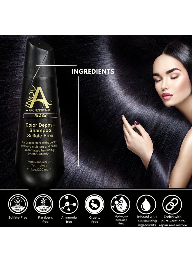Inova Professional Color Deposit Conditioner Black Conditioner Unisex 7 Oz - Image 3