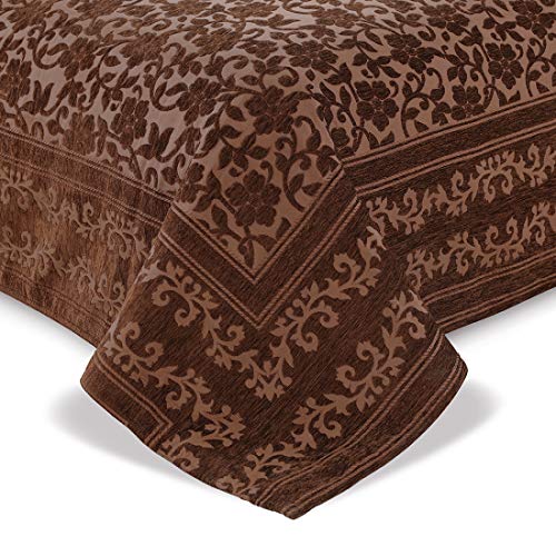 Victor Victor Splash CoralCotton Viscose Double Bedcover with Pillow Covers Easy WashExtra Soft BreathableFade Resistant Cooling 90 x 100 228cm x 254cm Coffee  - Image 3