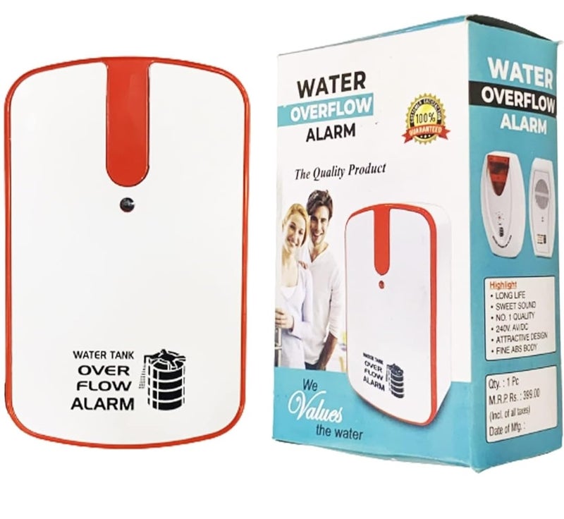 LEGEEN Legeen Plastic Water Over Flow Tank Alarm with Voice Sound Water Sensitive Overflow Alarm White  - Image 4