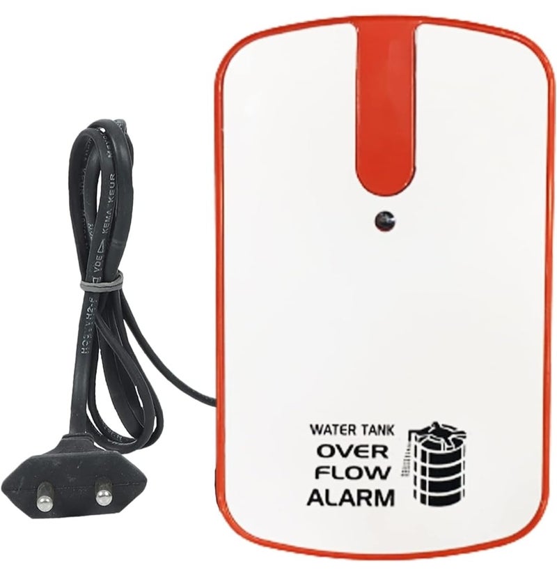 LEGEEN Legeen Plastic Water Over Flow Tank Alarm with Voice Sound Water Sensitive Overflow Alarm White  - Image 1