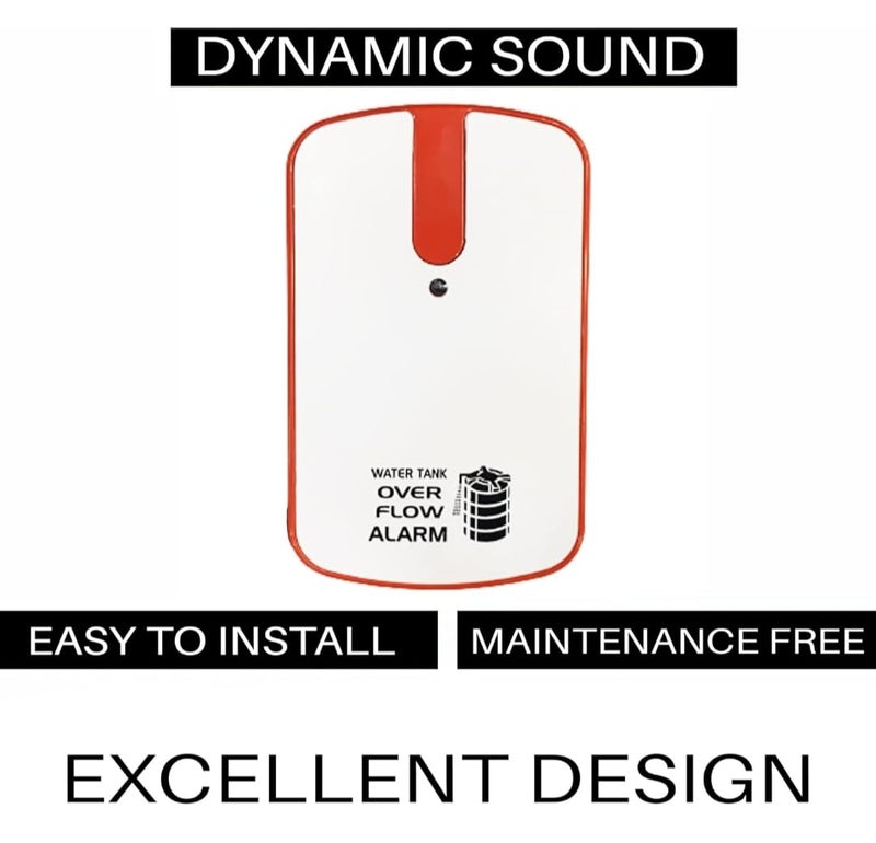 LEGEEN Legeen Plastic Water Over Flow Tank Alarm with Voice Sound Water Sensitive Overflow Alarm White  - Image 5
