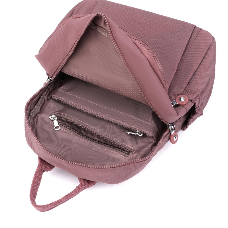 Tanweibago Mini Nylon Women Backpacks,11L Small Ladies backpacks Casual Lightweight Women Shopping Travel Daypack (Carmine) - Image 3