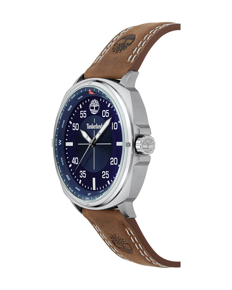 Timberland Williston Men's Analog Watch With Brown Leather Strap T TBL15516JS-03