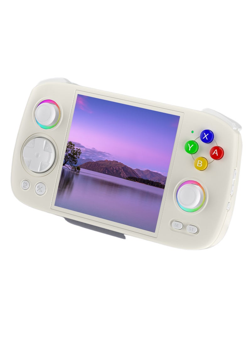 ANBERNIC  - ANBERNIC RG Cube Retro Handheld Game Console 64bit Android 13 Unisoc T820 3.95 Inch IPS Screen Hall Joystick RGB lighting effect (White) - Image 1