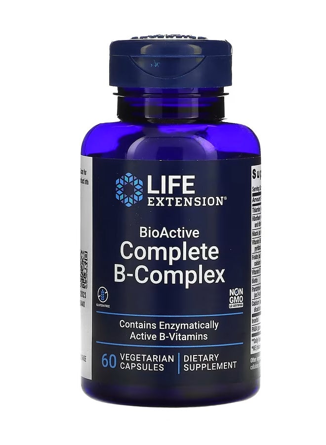 لايف إكستنشن مركب فيتامين-ب الكامل النشط حيويًا، 60 كبسولة نباتية