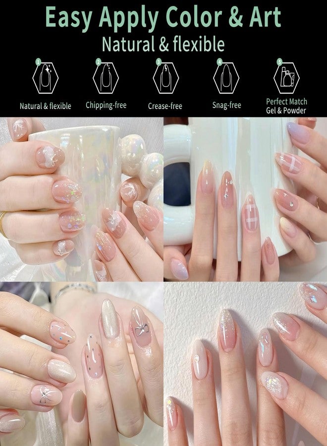 LEYKOSH Medium Round Oval Nail Tips, 216pcs Acrylic Fake Nails Gel Nail Tips Soft, Full Cover Pre-Shaped Matte Clear Press on Nails for Extension, Diy at Home Manicure 12 Sizes - Image 3