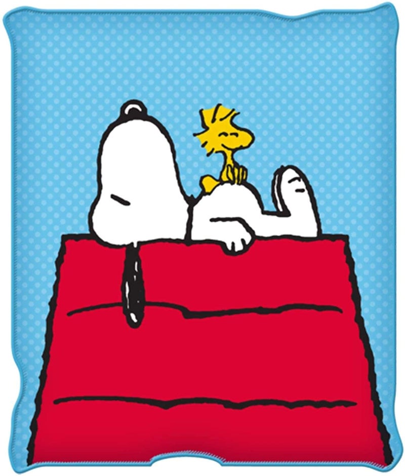 Silver Buffalo Peanuts Snoopy & Woodstock 45 x 60 Inch Fleece Throw Blanket - Image 1