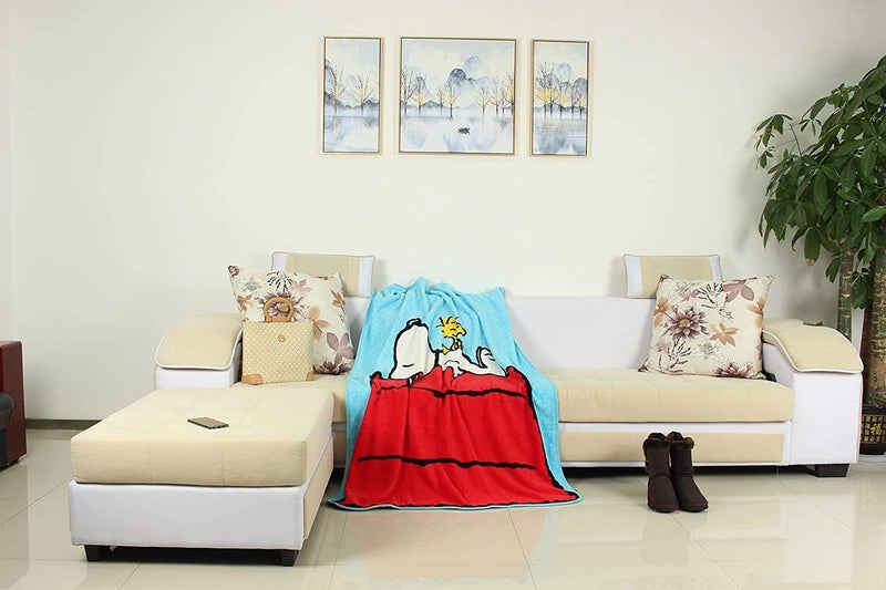 Silver Buffalo Peanuts Snoopy & Woodstock 45 x 60 Inch Fleece Throw Blanket - Image 3