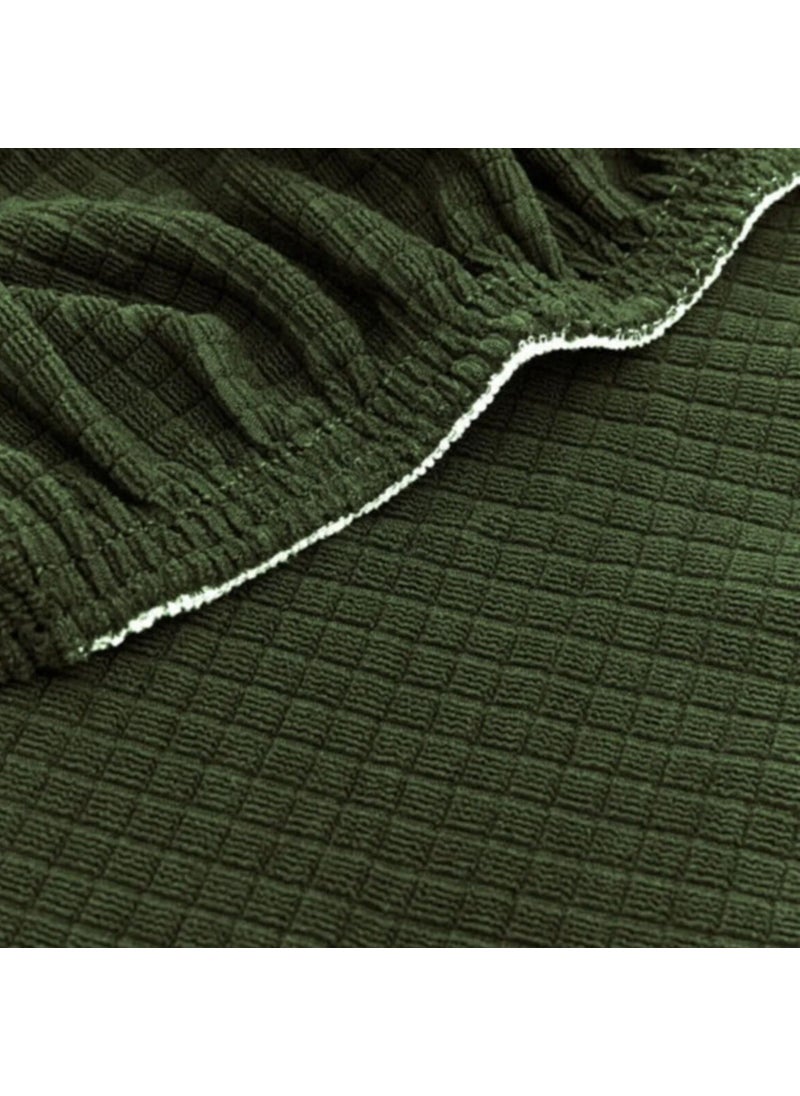 Pitikare Chair Cover Retro Oval Chair Cover Chair Cover_1 Piece Small Oval Green chair cover, compression sponge is sent together, the fabric is flexible and thick
