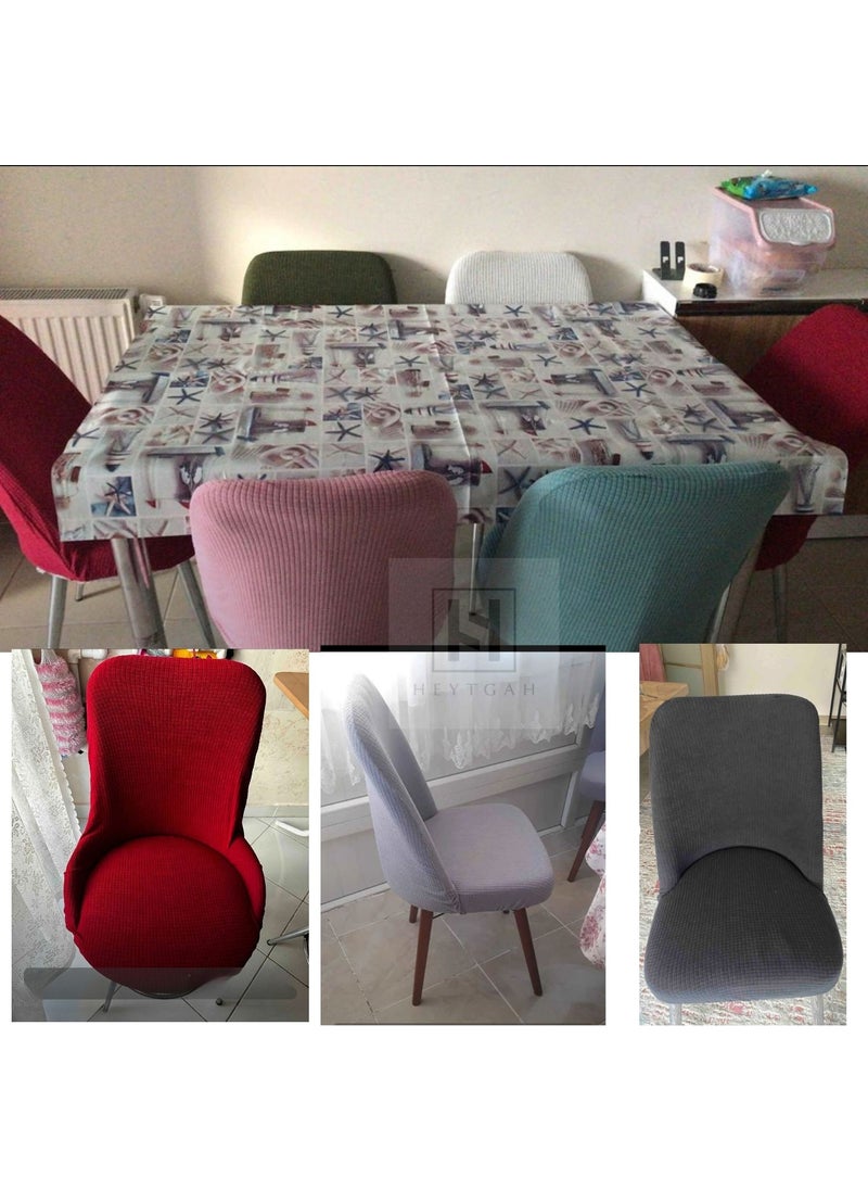 Pitikare Chair Cover Retro Oval Chair Cover Chair Cover_1 Piece Small Oval Green chair cover, compression sponge is sent together, the fabric is flexible and thick