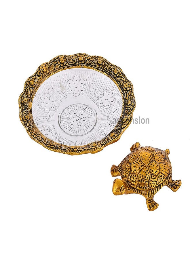 ascension Crafts Metal Feng Shui Tortoise on Plate Showpiece Tortoise for Good Luck Kachuwa Good Luck Home Decorative Items Decorative Items for Living Room & Feng Shui Items for Home - Image 5