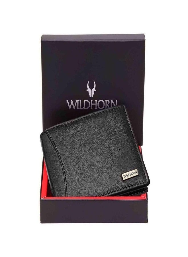 WildHorn Rfid Protected Leather Wallet For Men, Jade Black - Image 1