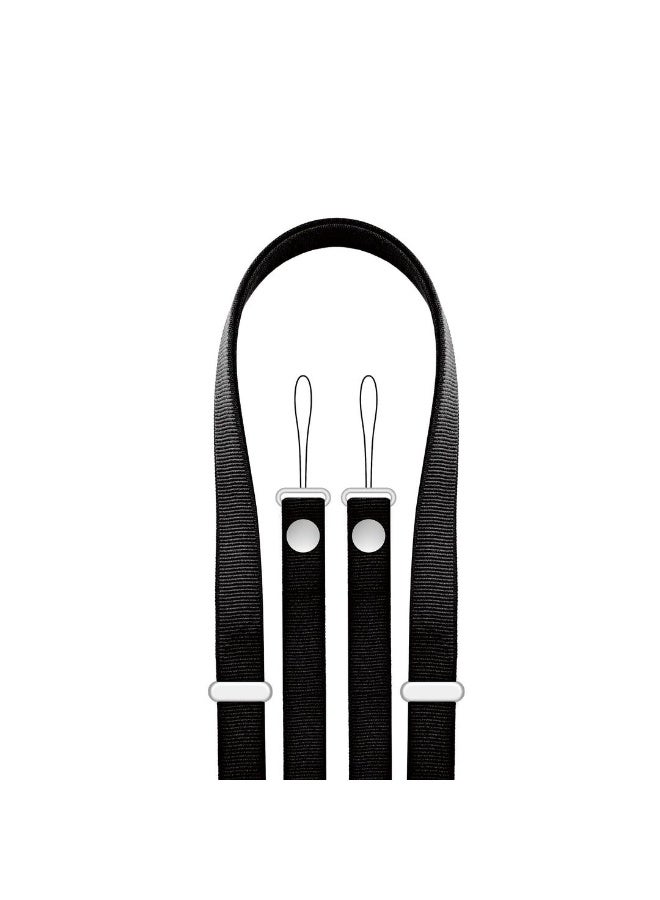 2-in-1 Neck and Wrist Phone Holder, Multifunctional Adjustable and Durable Lanyard, Compatible with All Types of Smartphones black - Image 2