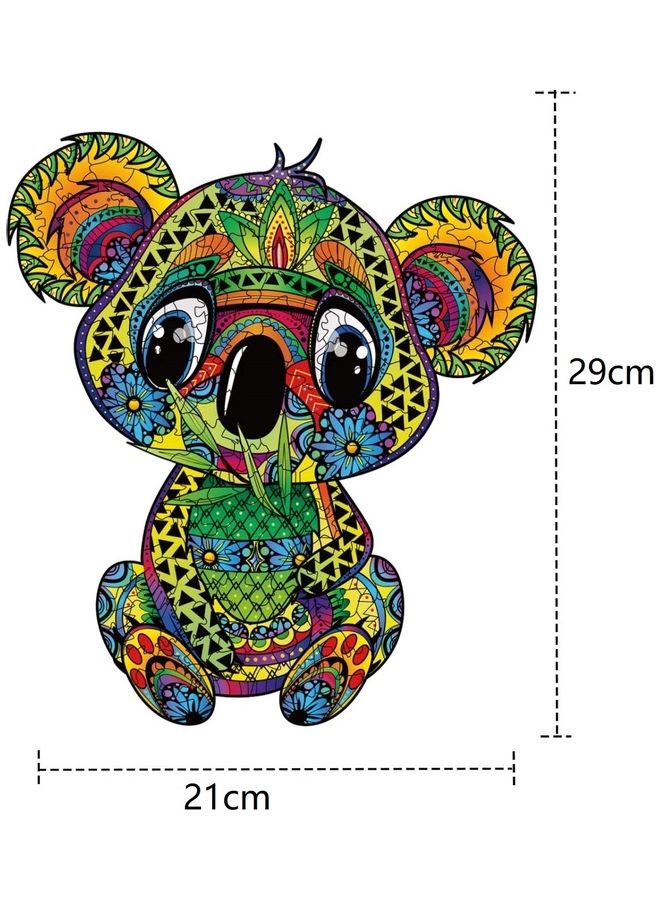 125-Piece Koala Wooden Jigsaw Puzzles 29x21x0.5cm - Image 2