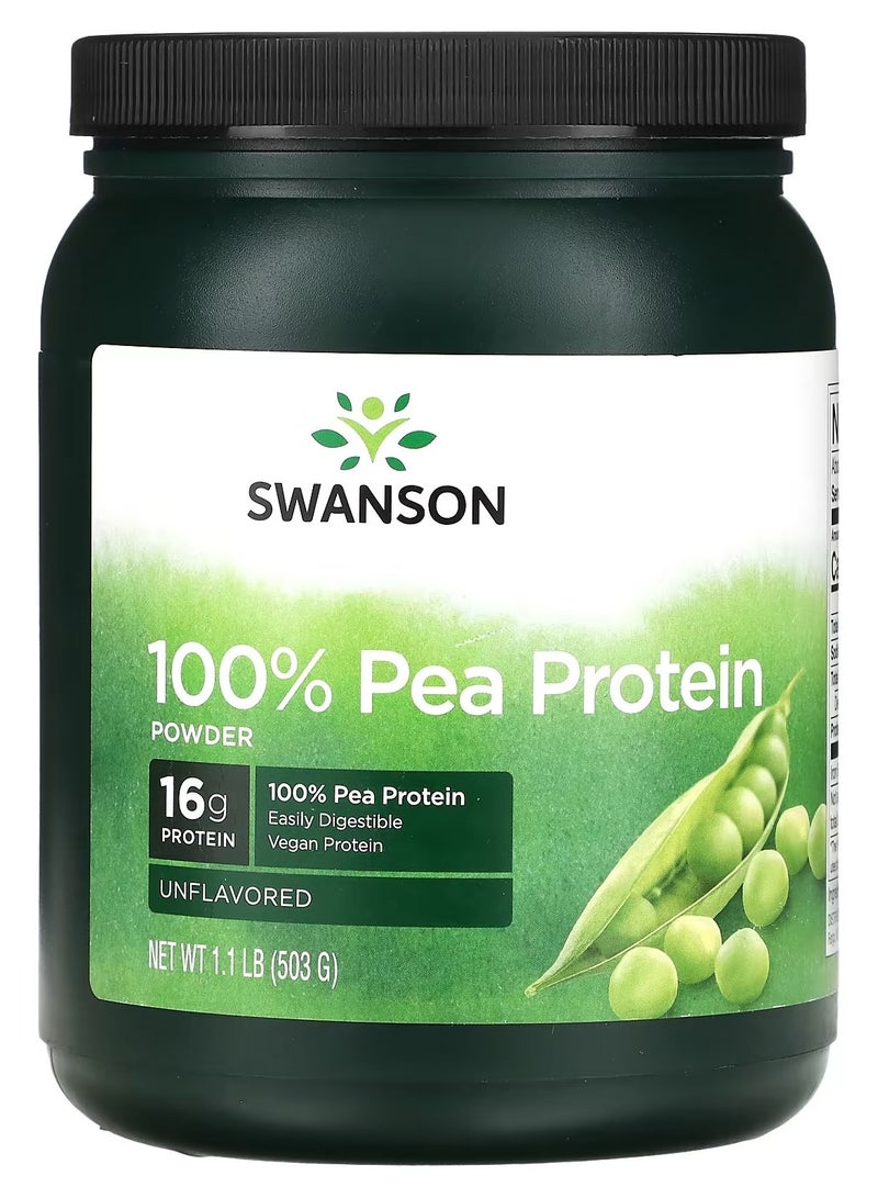 Swanson, 100% Pea Protein Powder, Unflavored, 1.1 lb (503 g)