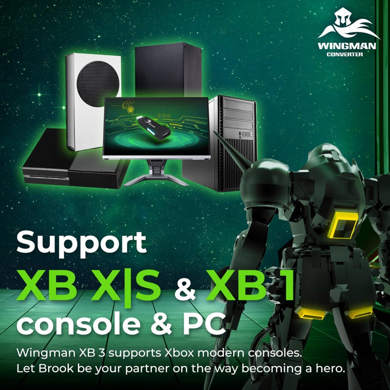 Brook محول بروك وينجمان XB 3 - ارتقِ بتجربتك في الألعاب: محول لاسلكي لجهاز Xbox Series X/S و Xbox One و PC مع ميزات إعادة التعيين والتيربو [إصدار حصري رسمي] - Image 5