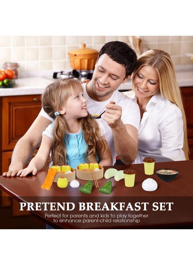 NUOBESTY - Chinese Breakfast Pretend Play Food Sets For Kids Kitchen 2 Sets Chinese Breakfast Mini Food Play Set Children Pretend Play Toy For Children Family Dollhouse Furniture - Image 1