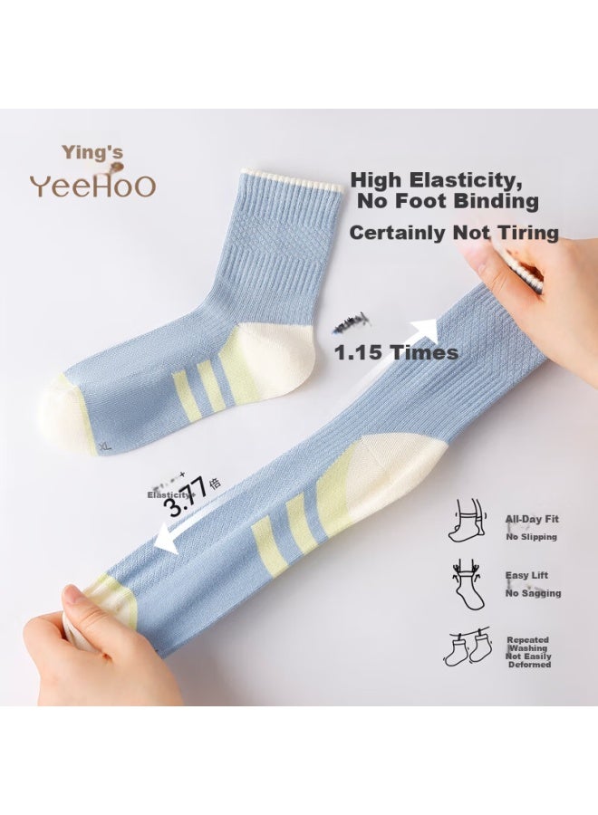 Yeehoo Close-spun Anti-pilling Socks Children Moisture-absorbing Breathable Kids Socks For Boys And Girls Ages 6-12 - Image 2