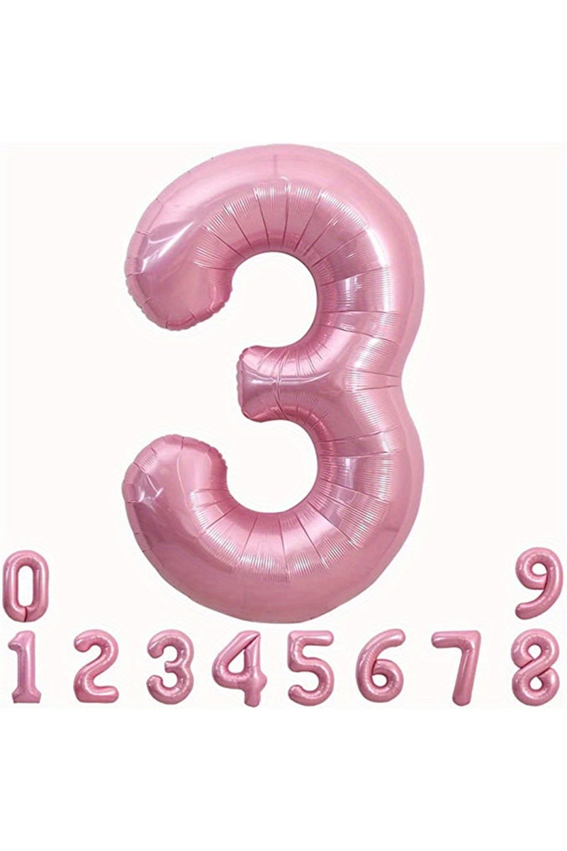 40inch Number 3 40inch Pink Foil Birthday Balloons Helium Number Ballon Figures Wedding Decor Birthd
