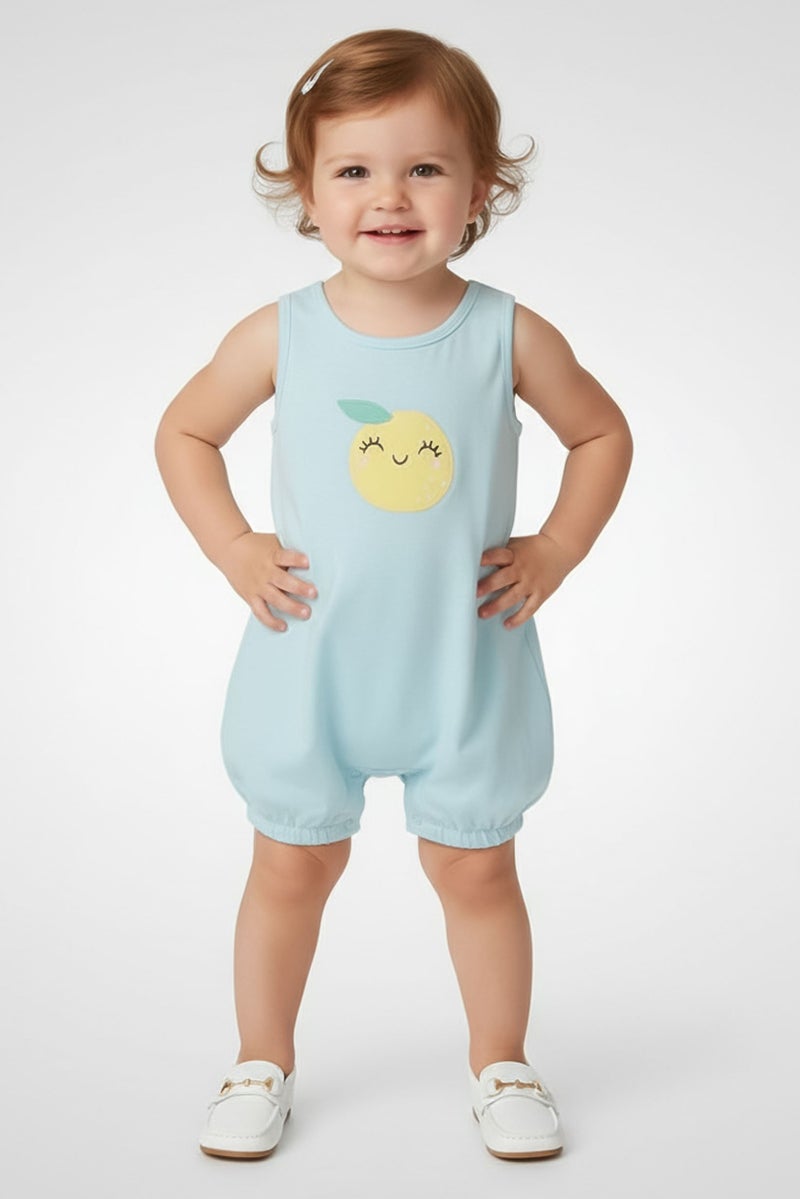 Petit Lem Toddlers Girl 3 Pcs Allover Print Rompers, Multicolor - Image 1