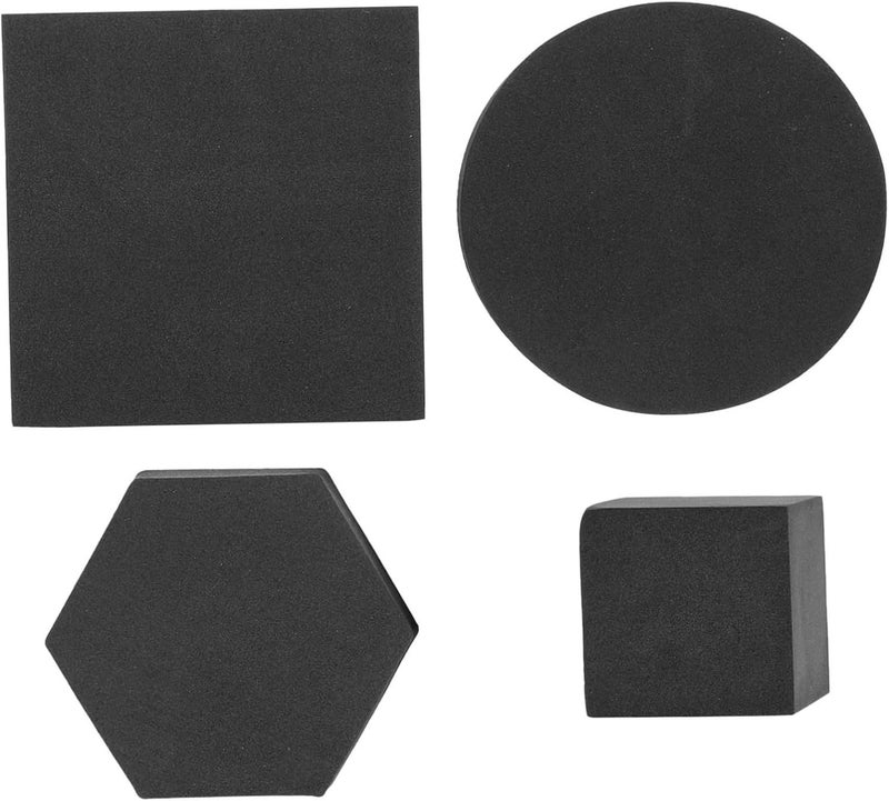 4pcs Geometric Cube Photo Props Black Lightweight Foam Photography Background Decor Portable Design For Jewelry Cosmetics Indoor Outdoor Use - Image 1
