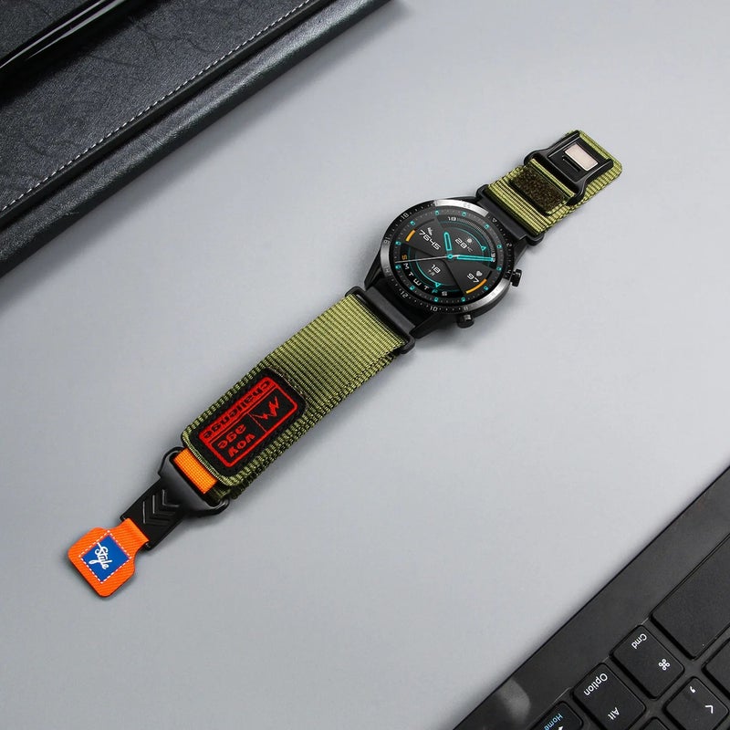 Bluejw 20/22mm Magnetic Nylon Sport Band for Samsung Galaxy Watch 7 & Garmin - Replacement Woven Strap - Image 1