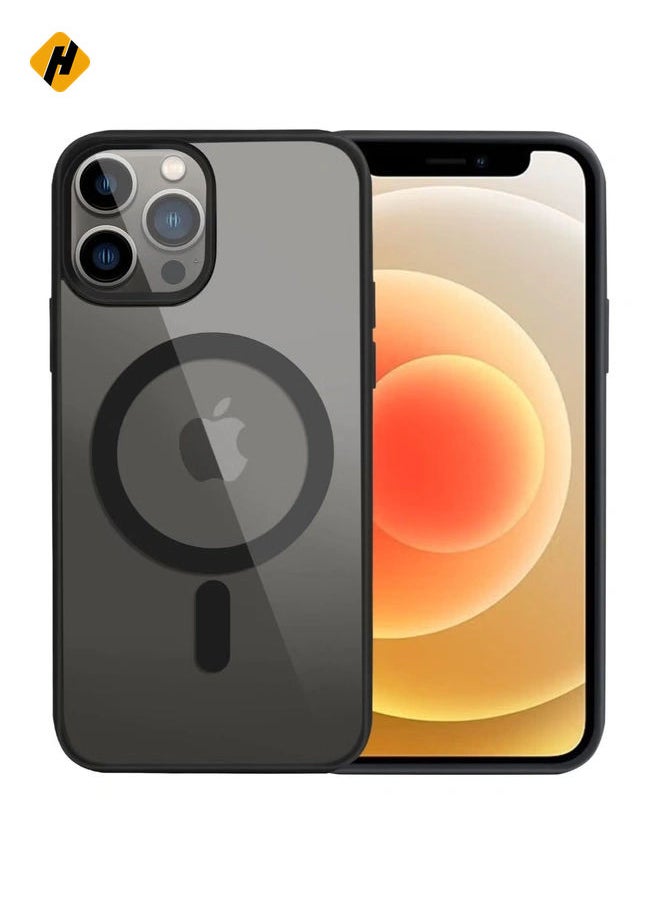 Generic - iPhone 13 Pro Max Case Clear Magsafe Slim Cover, Ultra-Thin Shockproof and Anti-Yellow Transparent Protective Cover Compatible for Apple iPhone 13 Pro Max 6.7 inch - Black - Image 1