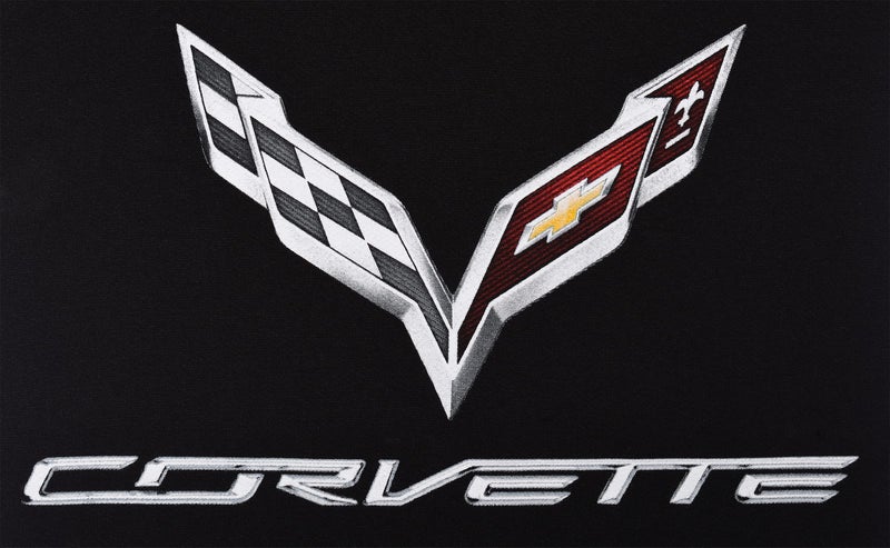 JH DESIGN GROUP Men's Chevy Corvette C7 Pullover Hoodie Sweatshirt Red Hood Lining & Stitching (Medium, Black - Red) - Image 3
