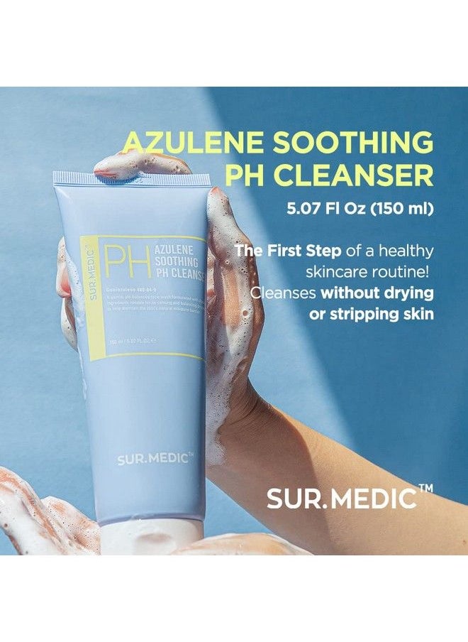 SUR.MEDIC+ - Azulene Soothing Ph Cleanser 5.07 Oz / 150Ml Hypoallergenic Sensitive Skin Smooth Moisturizer Centella Korean Skin Care - Image 1