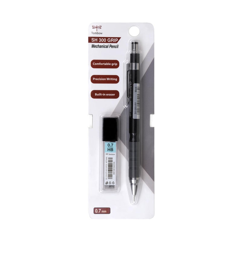 Tombow SH-300 Grip Mechanical Pencil Value Pack,-0.7mm-HB, Colors May Vary - Image 1