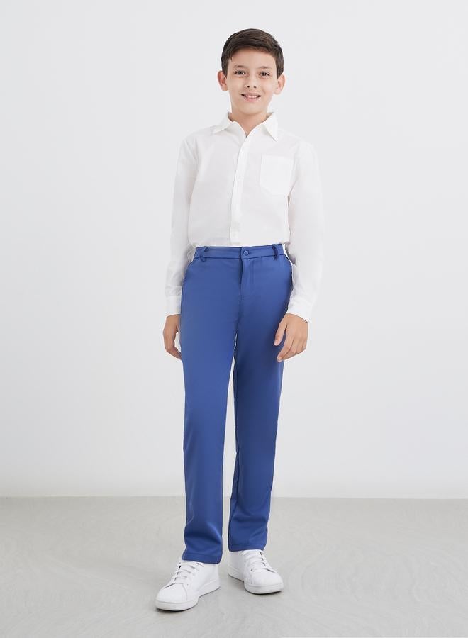 Styli Boys School Uniform White Long Sleeves Shirt with Pocket - Image 2