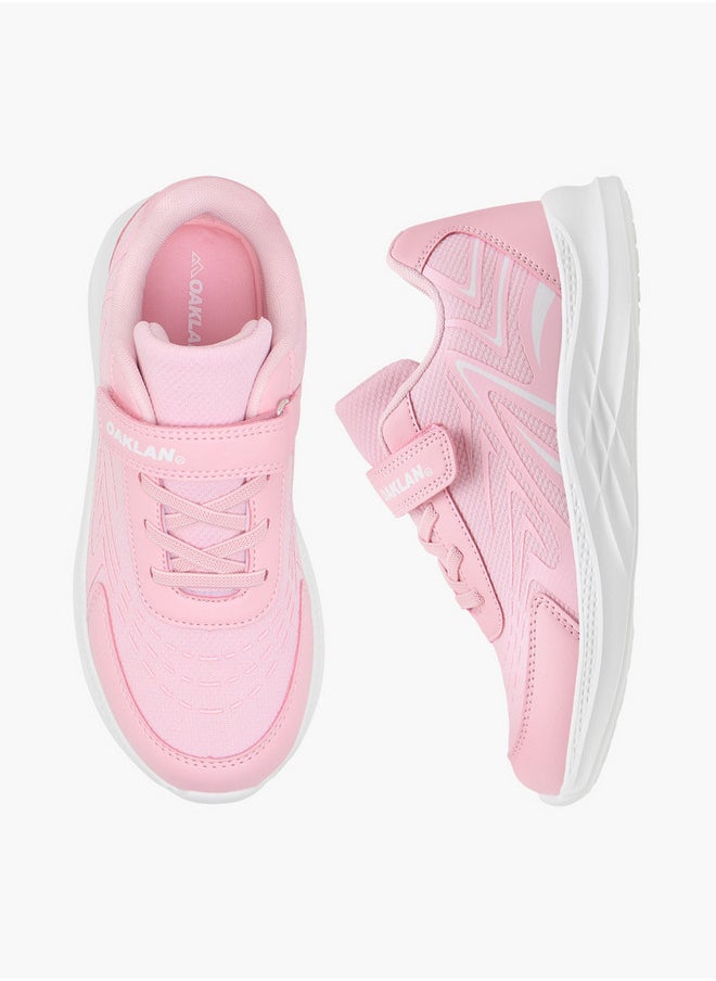 Oaklan by Shoexpress Girls Panelled Sports Shoes with Hook and Loop Closure  - Image 1