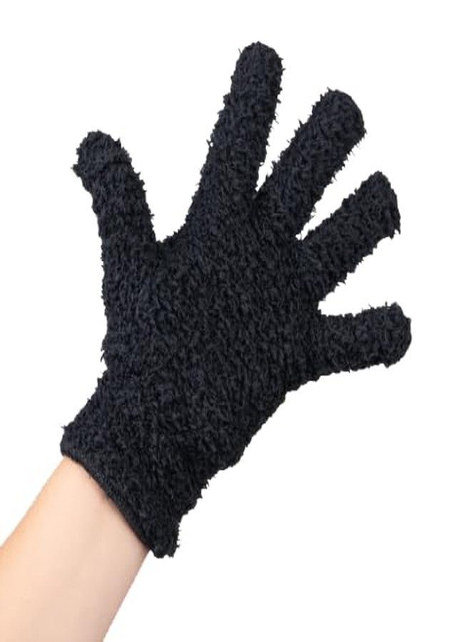 Salon Supply Co Microfiber Gloves - Black - Set of 2 - Reusable Gloves for Hair Coloring - Hair Dye Gloves - Color Melting Gloves - Bleach Blender Gloves - Image 1
