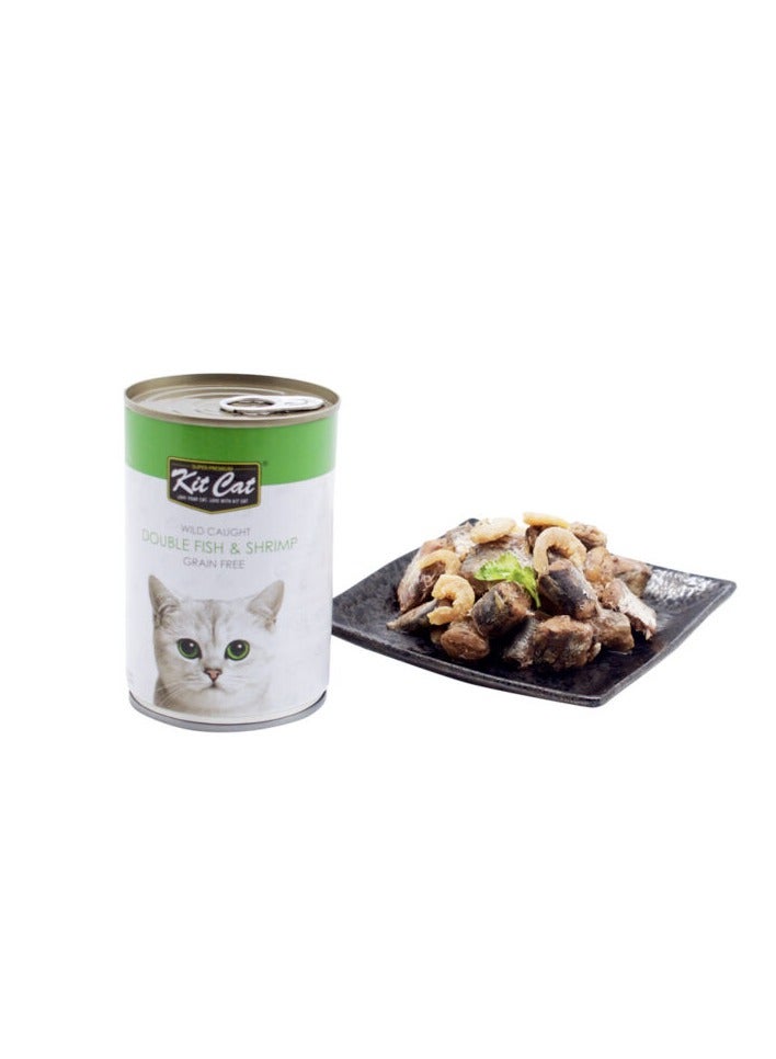 Kit Cat Wild Caught Double Fish & Shrimp 400g - Image 2