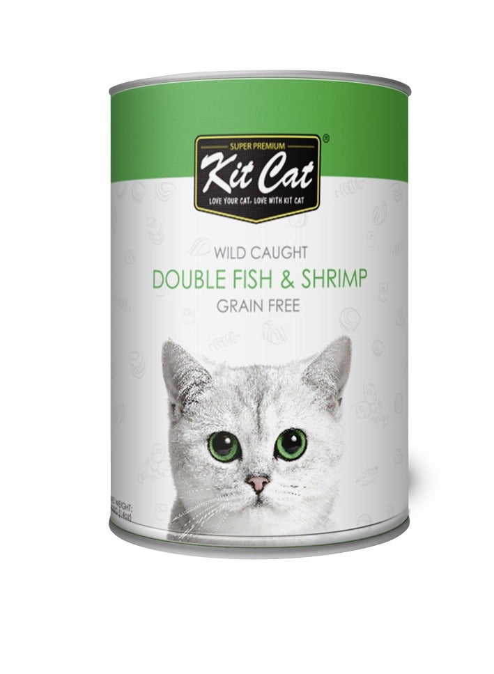 Kit Cat Wild Caught Double Fish & Shrimp 400g - Image 1