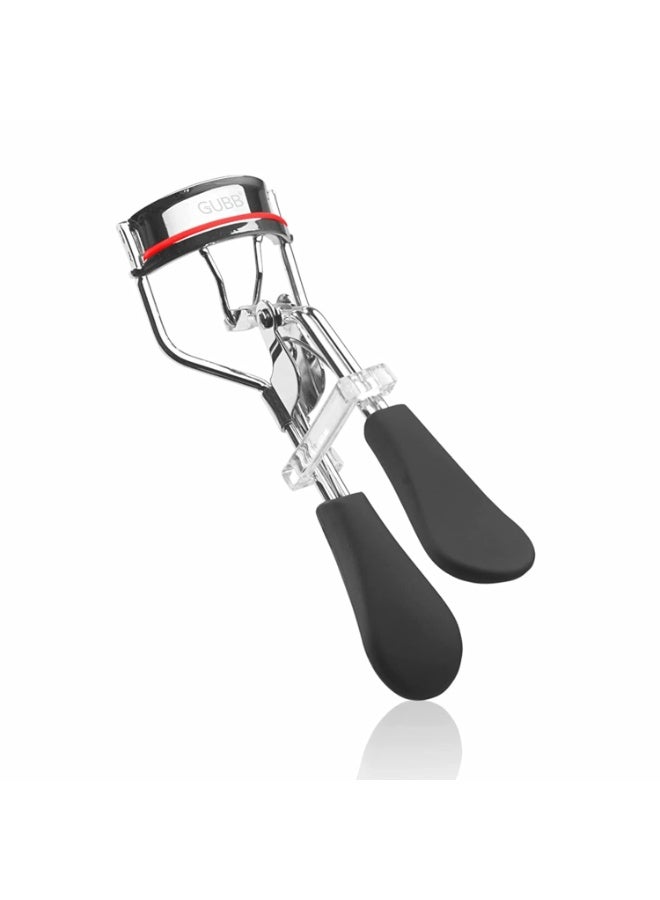 GUBB Eyelash Curler For Women - Suitable for all eye shapes | offers perfect curls | comfortable to hold | elegant design | An Eye Makeup Tool Comes with silicon base - Black - Image 1