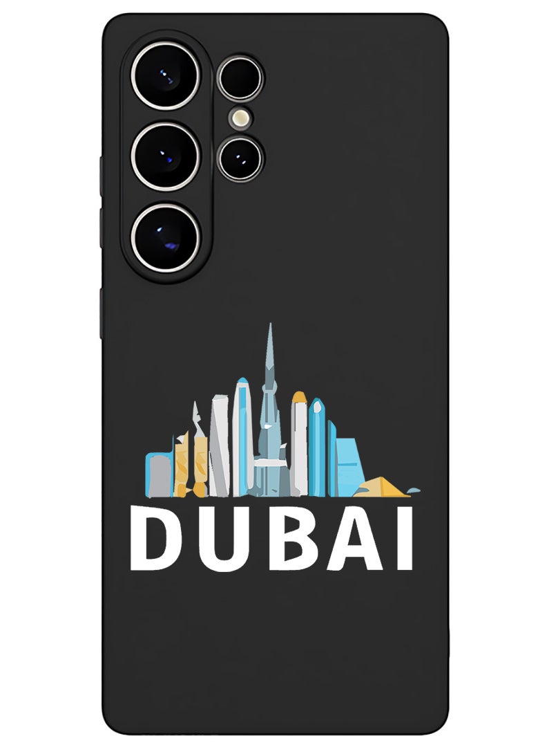 Theodor Protective Slim Fit Case Liquid Silicone Cover with Full Body Protection Anti-Scratch Shockproof Case For Samsung Galaxy S25 Ultra (Black) - Dubai - White - Image 1