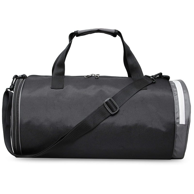 SFANE Gym Bags for Men with Separate Shoe Compartment Sports Gym Bag for Women Duffle Bags for Gym, Duffel Bags Sports Bag - Grey & Black - Image 3