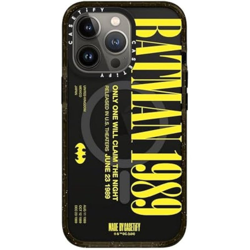 Casetify Impact iPhone 13 Pro Case 【Batman Co-Lab / 4X Military Grade Drop Tested / 8.2ft Drop Protection/Compatible with Magsafe】 - Batman 1989 - Clear Black - Image 2
