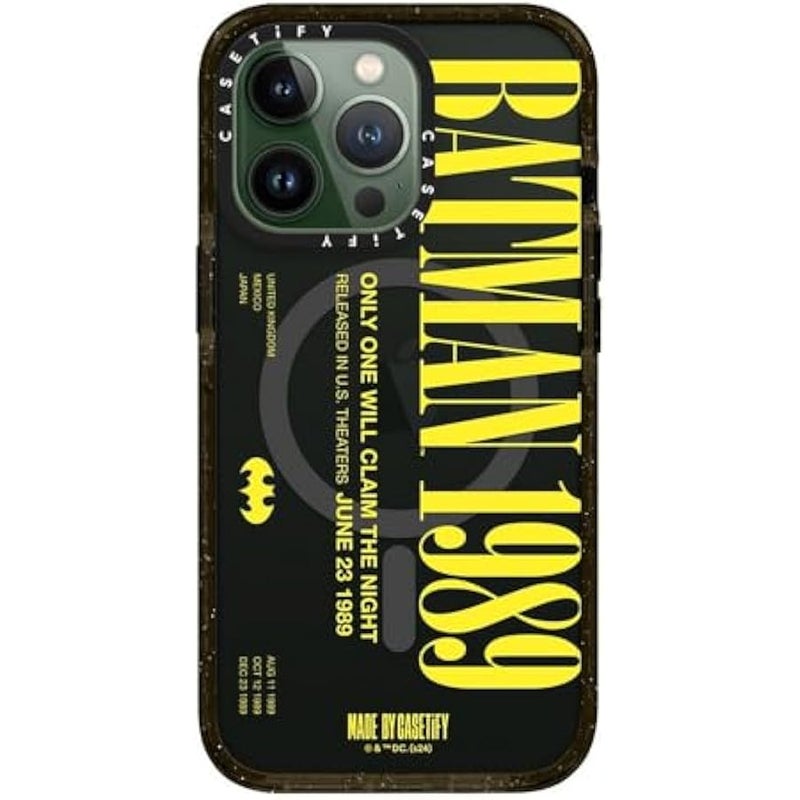 Casetify Impact iPhone 13 Pro Case 【Batman Co-Lab / 4X Military Grade Drop Tested / 8.2ft Drop Protection/Compatible with Magsafe】 - Batman 1989 - Clear Black - Image 5