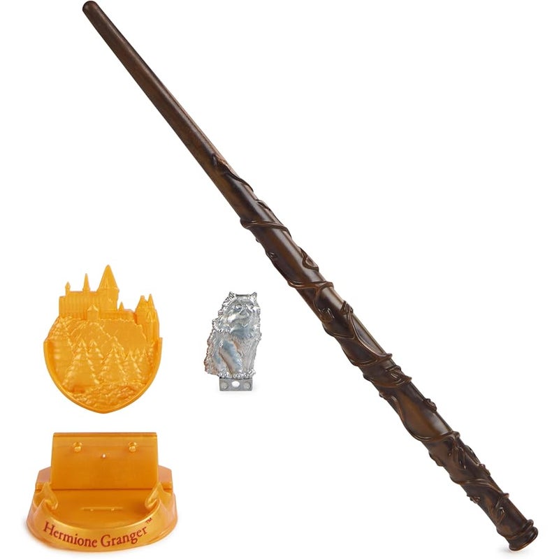 WIZARDING WORLD Harry Potter Authentic Hermione Granger Plastic Wand with Hogwarts Holder, Approx. 12 inches, Toy for Ages 14 and up, Fan Item - Image 1