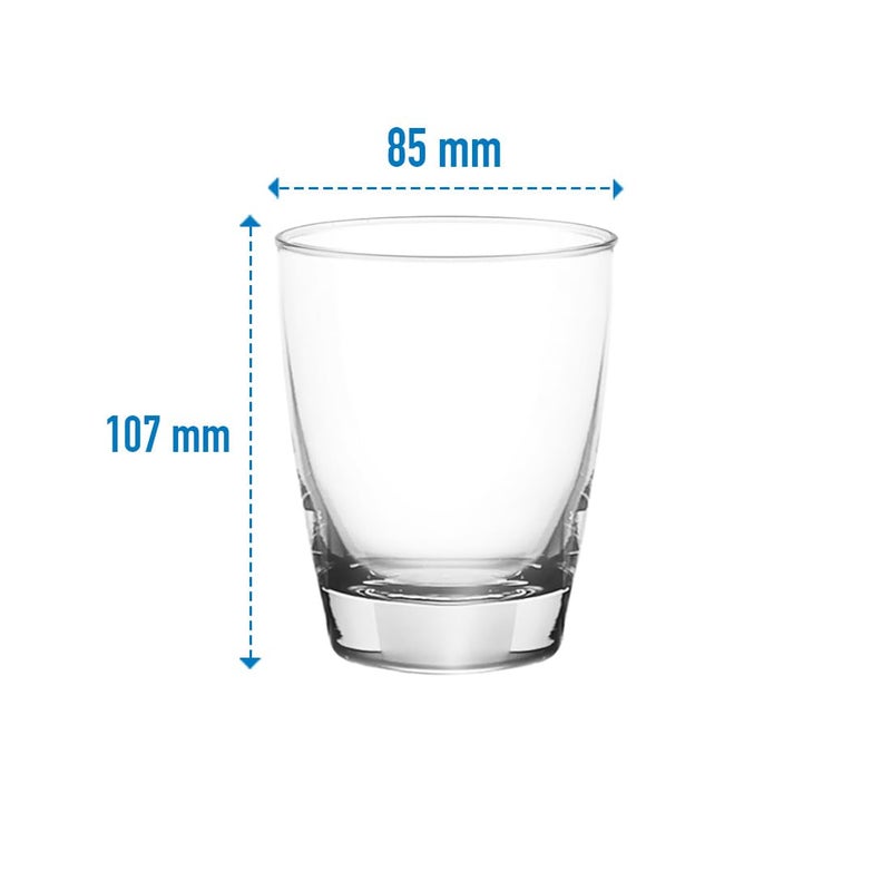 Ocean Ocean Tiara Tumbler Glass Set of 6 Pieces, 365ml, Clear | Elegant & Versatile Glassware for Water, Juices, or Other Beverages | Perfect for Daily Use, Parties Or Special Occasions | Dishwasher Safe  - Image 3