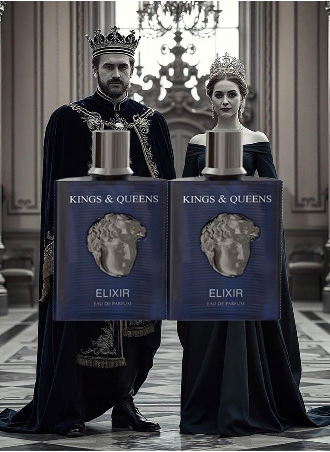 AMARAN 2 Pieces Kings And Queens Elixir Perfume For Unisex 100ml EDP  - Image 1