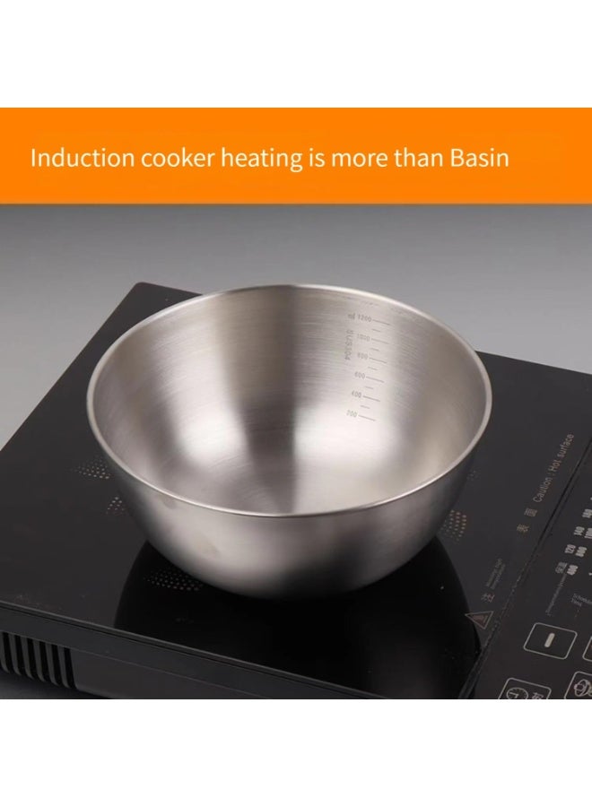 هومستر الفولاذ المقاوم للصدأ خلط الأوعية-3 حزم صغيرة سميكة الفولاذ المقاوم للصدأ مسطحة أسفل خلط الأوعية مجموعة، المنزل، الثلاجة، والمطبخ منظمي تخزين الأغذية - Image 5